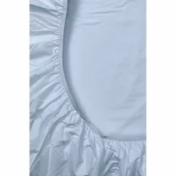 Linen House 300 Thread Count Cotton Fitted Sheet Blue