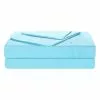 Soren Chevron Embossed Microfibre Sheet Set Aqua -Bed Linen store 615735 C 0440 02