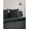 Linen House Providence Waffle 65x65cm European Pillowcase Charcoal European -Bed Linen store 619112 C 0010 00