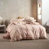 Linen House Lyndon Cotton Quilt Cover Set Brandy