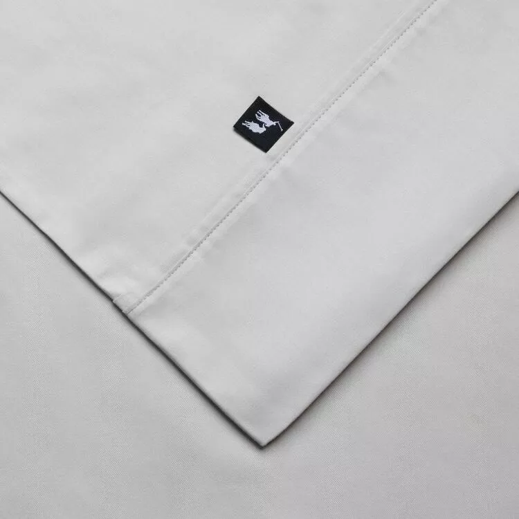 Polo 400 Thread Count Egyptian Cotton Blend Sheet Set Silver 3 Polo 400 Thread Count Egyptian Cotton Blend Sheet Set Silver