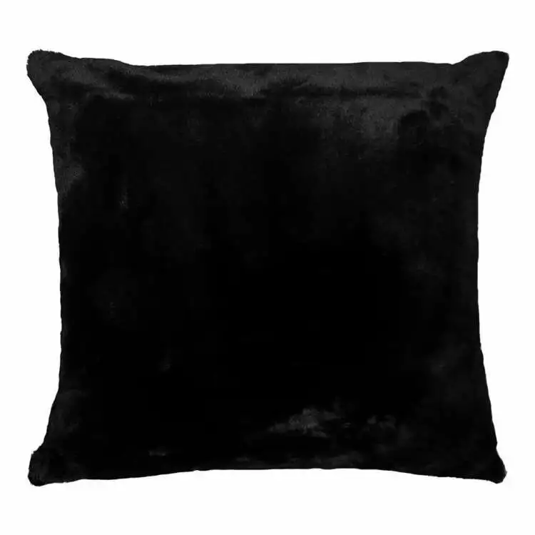 Soren Nevada Faux Fur Cushion 50x50cm Black 3 Soren Nevada Faux Fur Cushion 50x50cm Black