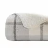Elysian Plaid Sherpa Throw 130x170cm Grey 130 X 170 Cm -Bed Linen store 631017 C 0020 00