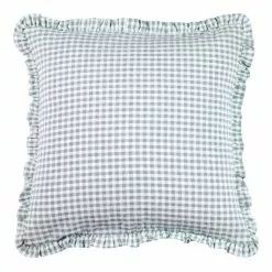 Chyka Home Laze Cotton Check European Pillowcase Pair Green European