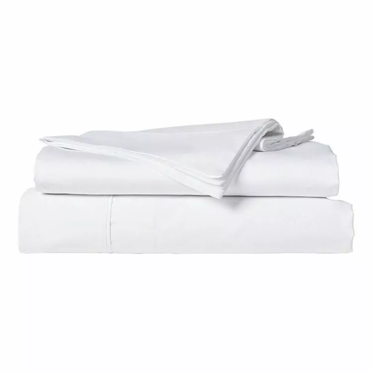 Dri Glo 400 Thread Count Cotton Sateen Sheet Set King Bed White King 4 Dri Glo 400 Thread Count Cotton Sateen Sheet Set King Bed White King - Image 2