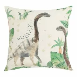 Happy Kids Dino Land Filled Cushion 40x40cm Multicoloured 40 X 40 Cm
