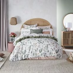 Chyka Home Cottage Garden Cotton Sateen Quilt Cover Set Multicoloured