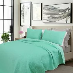 Ramesses Cooling 3 Piece Comforter Set Mint Green