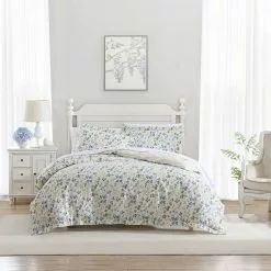 Laura Ashley Meadow Floral Quilt Cover Set Blue