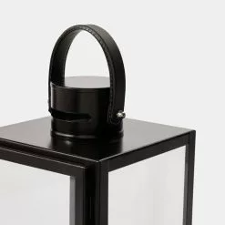 Soren Lantern With Faux Leather Handle