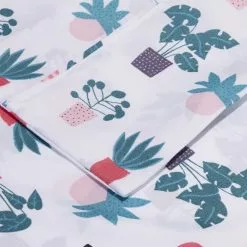 Happy Kids Plant Print Microfibre Sheet Set Multicoloured