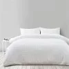 Soren Clipped Clarity Quilt Cover Set White