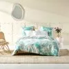 Linen House Patrizia Cotton Sateen Quilt Cover Set Turquoise -Bed Linen store BP643584001 turquoise