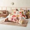 Linen House Reggiani Cotton Sateen Quilt Cover Set King Bed Pink King -Bed Linen store BP643589001 pink