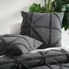 Linen House Clyde Cotton Chenille European Pillowcase Charcoal European