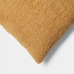 Soren Teddy Fleece Cushion Caramel 45 X 45 Cm