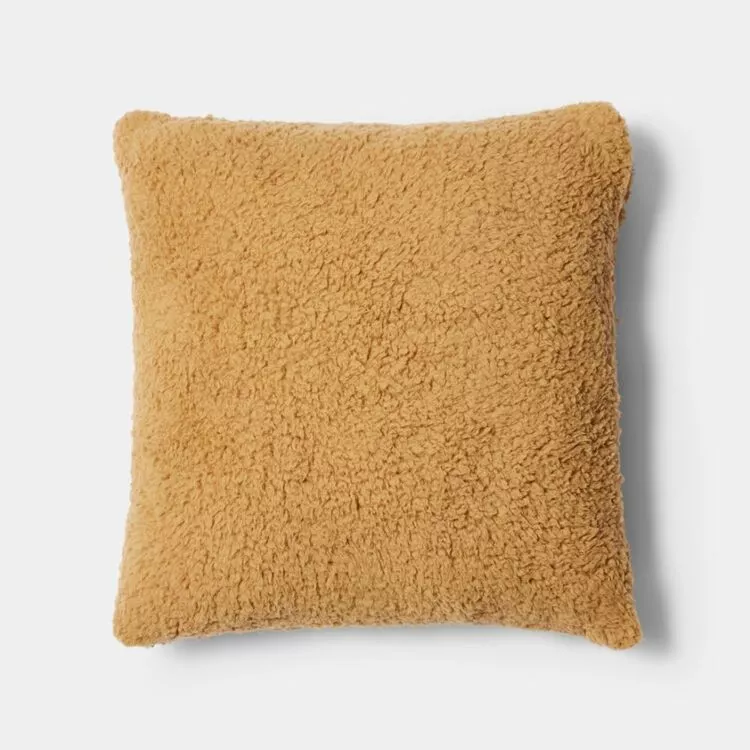 Soren Teddy Fleece Cushion Caramel 45 X 45 Cm 4 Soren Teddy Fleece Cushion Caramel 45 X 45 Cm - Image 2