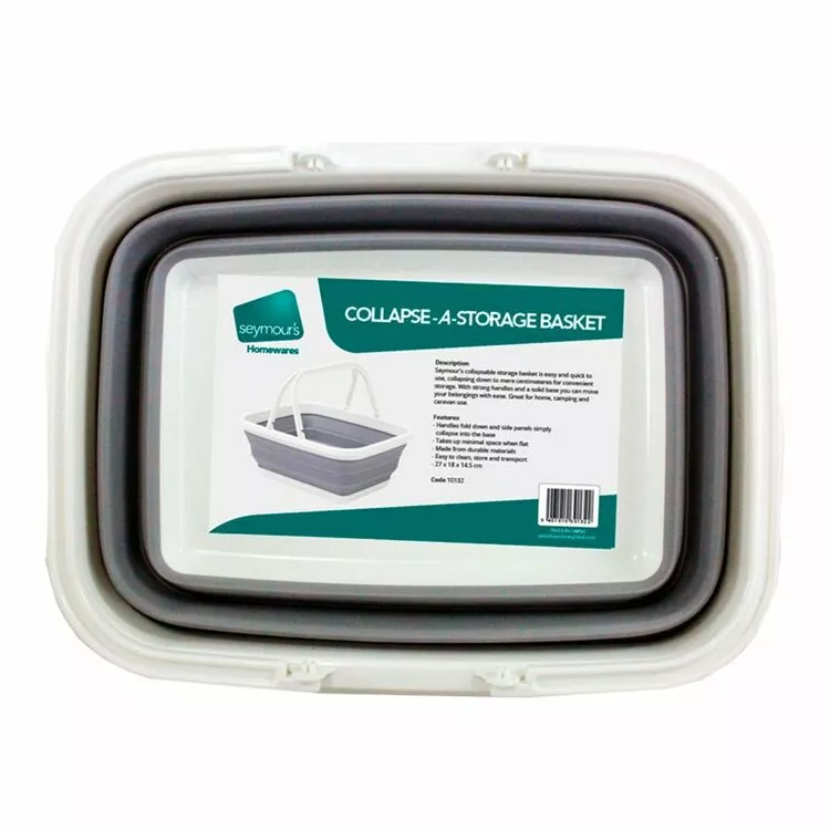 Seymours Collapse-A Basket With Handles Grey 3 Seymours Collapse-A Basket With Handles Grey