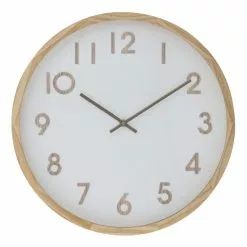 Amalfi Leonard Wall Clock Natural/White 41.5x41.5x5.5cm