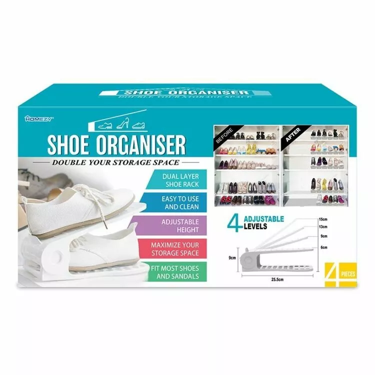 Homezy Shoe Storage Pack Of 4 4 Homezy Shoe Storage Pack Of 4 - Image 2