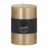 Amalfi Ribbed Unscented Pillar Candle Yellow -Bed Linen store SP 625788