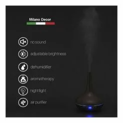 Milano Ultrasonic Aroma Diffuser Dark Wood -Bed Linen store SP 632386 4