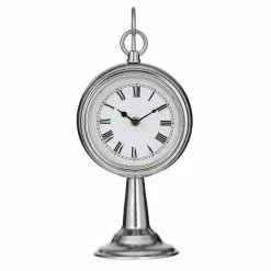 Society Home Society Home Verlow Mantel Clock Silver/White/Black 16x12x34.5cm