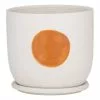 Rogue Rocio Pot Orange & White 19 X 19 X 18 Cm