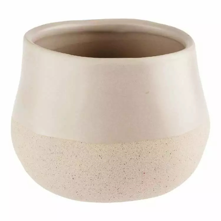 Linen House 16cm Planter Pot Nakia Shell 3 Linen House 16cm Planter Pot Nakia Shell