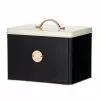 Amalfi Bread Bin With Round Badge 28 X 20.5 X 23cm Black